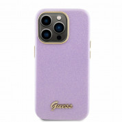 Guess PU Glitter Full Wrapped Leather Hard Case for iPhone 15 Pro (lilac) 2