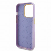 Guess PU Glitter Full Wrapped Leather Hard Case for iPhone 15 Pro (lilac) 5