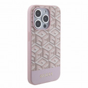 Guess PU G Cube MagSafe Leather Hard Case for iPhone 15 Pro (pink) 3