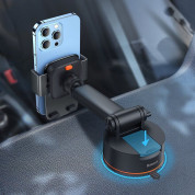 Baseus Easy Control Pro Car Holder (SUYK020001) - поставка за таблото или стъклото на кола за смартфони с дисплеи до 6.7 инча (черен) 11
