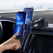 Baseus Easy Control Pro Car Holder (SUYK020001) - поставка за таблото или стъклото на кола за смартфони с дисплеи до 6.7 инча (черен) 10