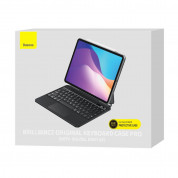 Baseus Brilliance Wireless Touchpad Keyboard Case Digital Display (ARJK020013) - полиуретанов калъф, клавиатура, тракпад и поставка за iPad 10 (2022) (тъмносив)  17