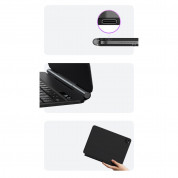 Baseus Brilliance Wireless Touchpad Keyboard Case Digital Display (ARJK020013) - полиуретанов калъф, клавиатура, тракпад и поставка за iPad 10 (2022) (тъмносив)  14