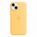 Apple iPhone Silicone Case with MagSafe - оригинален силиконов кейс за iPhone 14 с MagSafe (жълт) 1