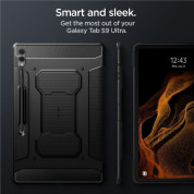 Spigen Rugged Armor Pro Case - хибриден удароустойчив кейс с поставка за Samsung Galaxy Tab S9 Ultra, Tab S8 Ultra (черен) 17