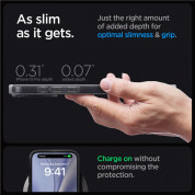 Spigen Ultra Hybrid MagSafe Zero One Case - хибриден кейс с висока степен на защита с MagSafe за iPhone 15 Pro Max (прозрачен-черен)  12
