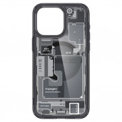 Spigen Ultra Hybrid MagSafe Zero One Case - хибриден кейс с висока степен на защита с MagSafe за iPhone 15 Pro Max (прозрачен-черен)  2