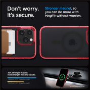 Spigen Ultra Hybrid MagSafe Case - хибриден кейс с висока степен на защита с MagSafe за iPhone 15 Pro (червен-мат)  10