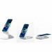 Omoton MS02 Foldable Stand - алуминиева сгъваема поставка за бюро и плоскости за iPhone, съвместима с MagSafe захранване (сребрист) 5