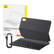 Baseus Brilliance Magnetic Keyboard Case (P40112602111-00) - кожен калъф и безжична блутут клавиатура за iPad mini 6 (2021) (черен) 6