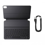 Baseus Brilliance Magnetic Keyboard Case (P40112602111-04) - кожен калъф и безжична блутут клавиатура за iPad Pro 12.9 M2 (2022), iPad Pro 12.9 M1 (2021), iPad Pro 12.9 (2020), iPad Pro 12.9 (2018) (черен) 4