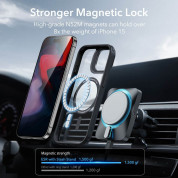 ESR Classic Kickstand HaloLock MagSafe Case - хибриден кейс с висока степен на защита с MagSafe за iPhone 15 Pro Max (черен-прозрачен)  7