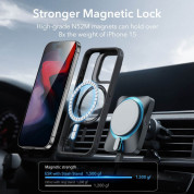 ESR Classic Kickstand HaloLock MagSafe Case - хибриден кейс с висока степен на защита с MagSafe за iPhone 15 Pro (черен-прозрачен)  7