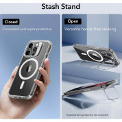 ESR Classic Kickstand HaloLock MagSafe Case - хибриден кейс с висока степен на защита с MagSafe за iPhone 15 Pro (прозрачен)  4