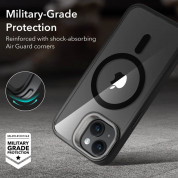 ESR Classic Kickstand HaloLock MagSafe Case - хибриден кейс с висока степен на защита с MagSafe за iPhone 15 (черен-прозрачен)  9