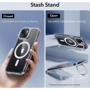 ESR Classic Kickstand HaloLock MagSafe Case - хибриден кейс с висока степен на защита с MagSafe за iPhone 15 (прозрачен)  5