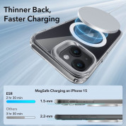 ESR Classic Kickstand HaloLock MagSafe Case - хибриден кейс с висока степен на защита с MagSafe за iPhone 15 (прозрачен)  6