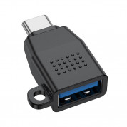 Budi USB 3.0 to USB-C OTG Adapter - адаптер от USB-C мъжко към USB-A женско за мобилни устройства с USB-C порт (черен)