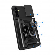 Tech-Protect CamShield Pro Hard Case - хибриден удароустойчив кейс с пръстен против изпускане за Samsung Galaxy M34 5G (черен) 1