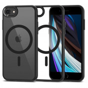 Tech-Protect MagMat MagSafe Case - хибриден удароустойчив кейс с MagSafe за iPhone SE (2022), iPhone SE (2020), iPhone 8, iPhone 7 (черен-прозрачен)