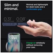 Spigen Ultra Hybrid Case - хибриден кейс с висока степен на защита за iPhone 15 Pro (син-прозрачен) 13