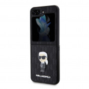 Karl Lagerfeld PU Saffiano Monogram Ikonik NFT Case for Samsung Galaxy Z Flip5 (black) 4