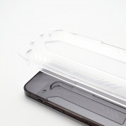 Wozinsky Easy Fit Full Glue 3D Tempered Glass - калено стъклено защитно покритие с рамка за поставяне за дисплея на iPhone 15 Pro Max (черен-прозрачен) 7