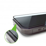 Wozinsky Easy Fit Full Glue 3D Tempered Glass - калено стъклено защитно покритие с рамка за поставяне за дисплея на iPhone 15 Pro Max (черен-прозрачен) 3