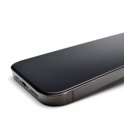 Wozinsky Easy Fit Full Glue 3D Tempered Glass - калено стъклено защитно покритие с рамка за поставяне за дисплея на iPhone 15 Plus (черен-прозрачен) 4