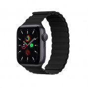 Kingxbar Silicone Magnetic Band for Apple Watch 42mm, 44mm, 45mm, Ultra 49mm (black)