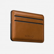 Nomad Full Grain Leather Card Wallet - стилен кожен портфейл от естествена кожа (светлокафяв) 4