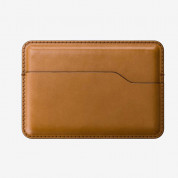 Nomad Full Grain Leather Card Wallet - стилен кожен портфейл от естествена кожа (светлокафяв) 6