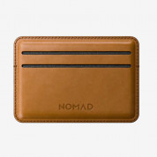 Nomad Full Grain Leather Card Wallet - стилен кожен портфейл от естествена кожа (светлокафяв)