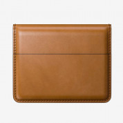 Nomad Full Grain Leather Card Wallet Plus - стилен кожен портфейл от естествена кожа (светлокафяв)