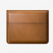 Nomad Full Grain Leather Card Wallet Plus - стилен кожен портфейл от естествена кожа (светлокафяв) 7