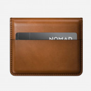 Nomad Full Grain Leather Card Wallet Plus - стилен кожен портфейл от естествена кожа (светлокафяв) 2