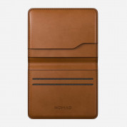 Nomad Full Grain Leather Card Wallet Plus - стилен кожен портфейл от естествена кожа (светлокафяв) 6