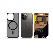 Tactical MagForce Hyperstealth Cover - хибриден удароустойчив кейс с MagSafe за iPhone 13 Pro (черен) 2