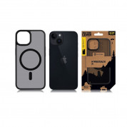 Tactical MagForce Hyperstealth Cover - хибриден удароустойчив кейс с MagSafe за iPhone 14 (черен) 2