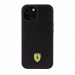 Ferrari PU Leather Bottom Carbon MagSafe Case - дизайнерски кожен кейс с MagSafe за iPhone 15 (черен) 3