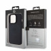 Mercedes-Benz Genuine Leather Star Pattern MagSafe Case - дизайнерски кожен кейс с MagSafe за iPhone 15 Pro (черен) 6