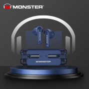Monster Airmars TWS In-Ear Gaming Bluetooth Earphones - безжични блутут слушалки със зареждащ кейс (син) 3