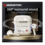 Monster Airmars TWS In-Ear Gaming Bluetooth Earphones XKT16 - безжични блутут слушалки със зареждащ кейс (бял) 3