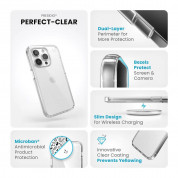 Speck Presidio Perfect Clear - удароустойчив хибриден кейс за iPhone 15 Pro (прозрачен) 9