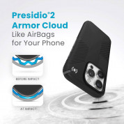 Speck Presidio 2 Grip Case - удароустойчив хибриден кейс за iPhone 15 Pro (черен) 5