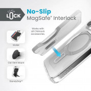 Speck Presidio ClickLock Perfect Clear Case - удароустойчив хибриден кейс с Magsafe за iPhone 15 Pro (прозрачен) 4