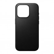 Nomad Modern Leather MagSafe Case - кожен (естествена кожа) кейс с MagSafe за iPhone 15 Pro (черен)