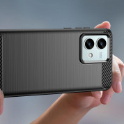 Tech-Protect Carbon Flexible TPU Case for Motorola Moto G84 5G (matte black) 1
