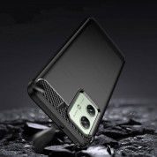 Tech-Protect Carbon Flexible TPU Case - тънък силиконов (TPU) калъф за Motorola Moto G54 5G (черен) 5