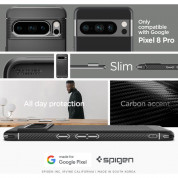 Spigen Rugged Armor Case - тънък качествен силиконов (TPU) калъф за Google Pixel 8 Pro (черен) 13